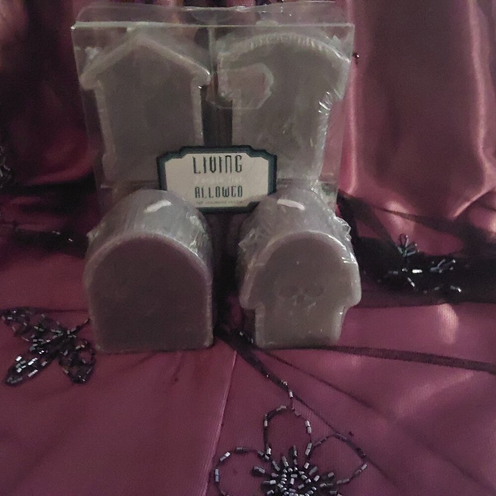Halloween Tombstone Candles set of 6